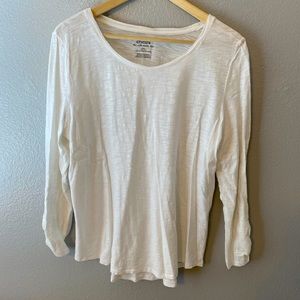 Chico’s The Ultimate Tee White Long Sleeve Size 2